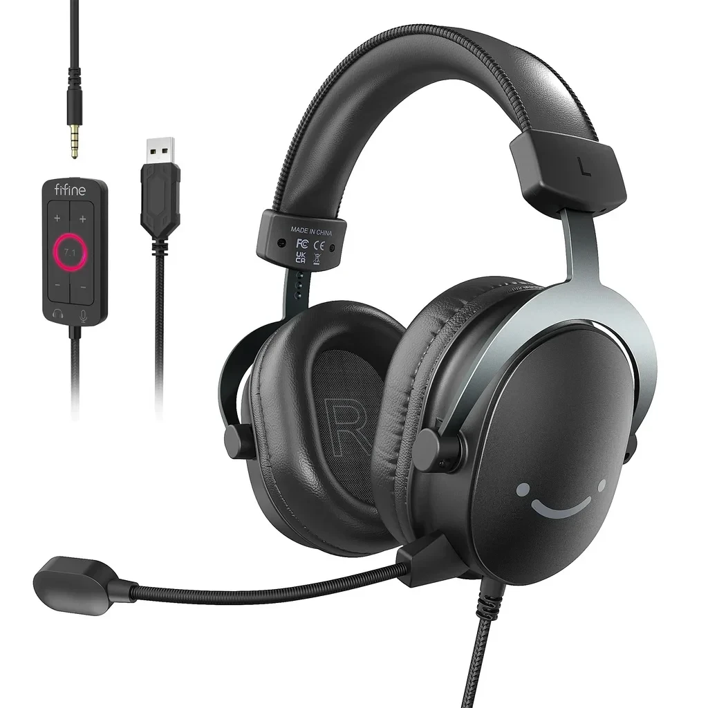 Fifine Ampligame H9 PC Gaming Headset with 7.1 Surround Sound ...